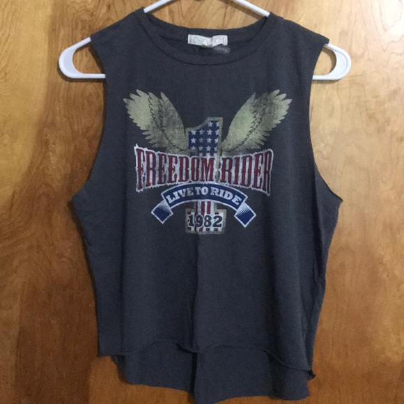 Forever 21 Tops - “Freedom Rider” Graphic Crop Tank Top Forever 21 Tops - “Freedom Rider” Graphic Crop Tank Top